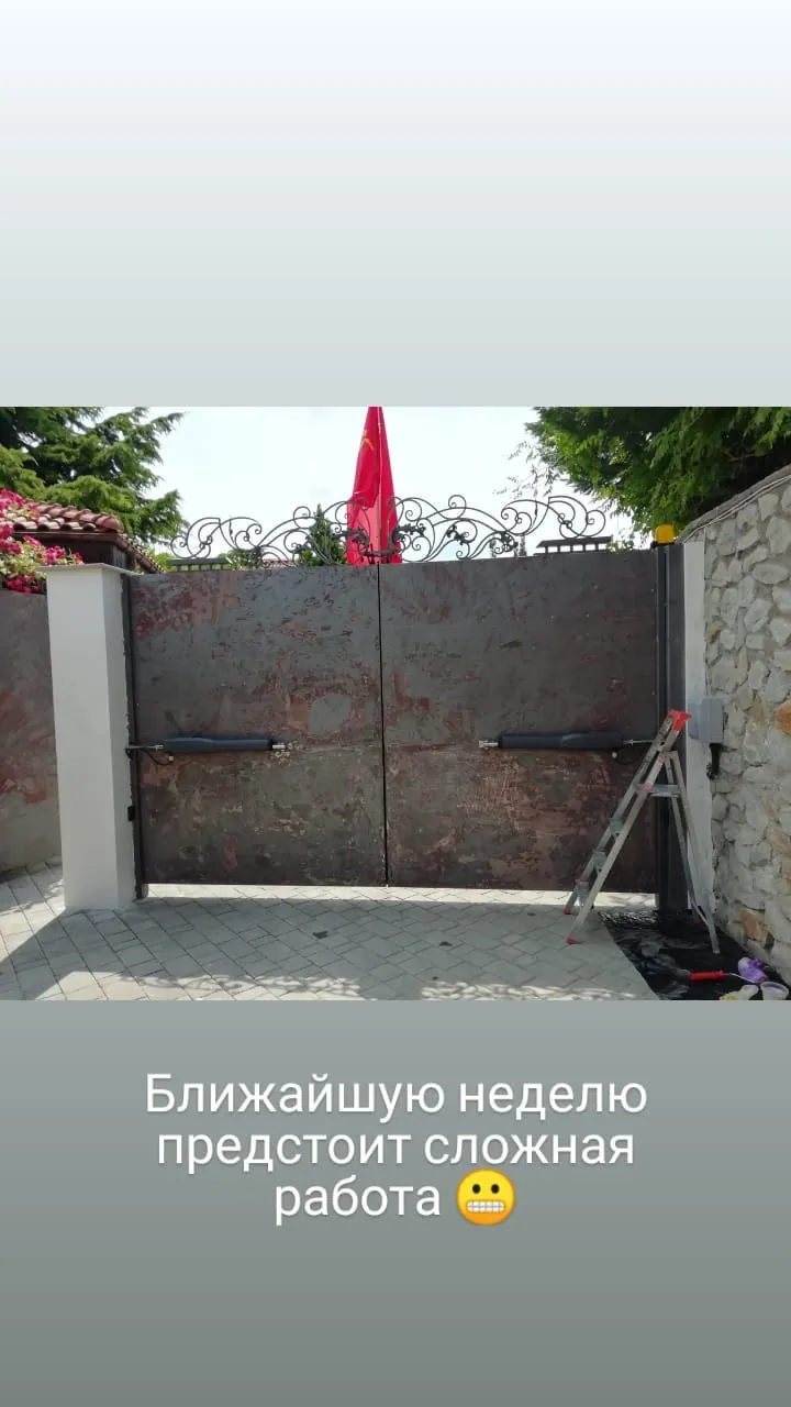 Роспись ворот: до и после